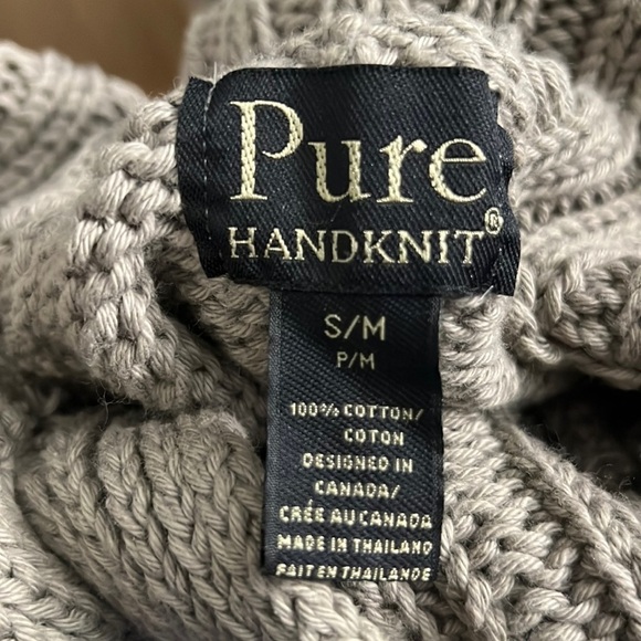 Pure Handknit Heavy Bulky Poncho Cape size S/M - Picture 6 of 7